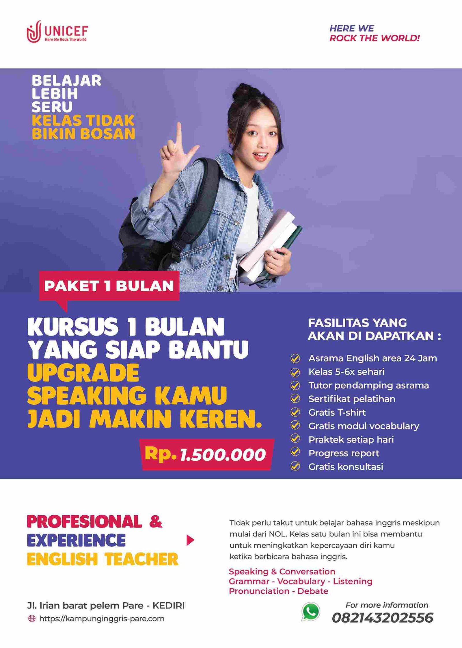 Paket 1 Bulan Kampung Inggris 2023